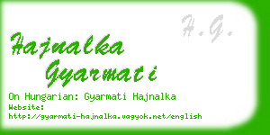 hajnalka gyarmati business card